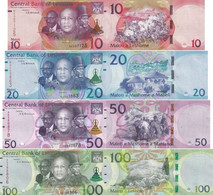 LESOTHO 10 20 50 100 Maloti 2021 P 21 22 23 24 UNC Set Of 4 Banknotes - Lesotho