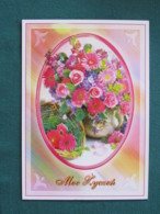 Poland 1999 Postcard "flowers" To England - Zodiac Taurus Ram - Houses - Heart - Covers & Documents