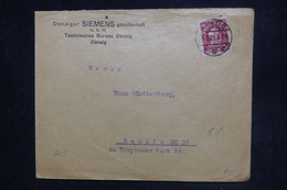 ALLEMAGNE - Enveloppe Commerciale De Dantzig Pour Berlin En 1921 - L 122314 - Lettres & Documents