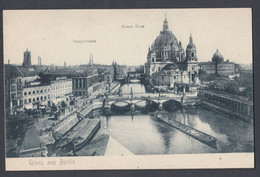 Vintage Printed Postcard Postale Carte Postkarte Gruss Aus Berlin Burgstrasse Neurer Dom Germany Deutsche - Schoeneberg