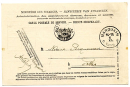 BELGIQUE - SIMPLE CERCLE RELAIS A ETOILES MARQUAIN SUR LETTRE DE SERVICE, 1919 - Postmarks With Stars