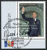 ANDORRA ANDORRE (2022) Valéry Giscard D'Estaing Visita Copríncep D'Andorra, Président Repúblique Coin Daté, Premier Jour - Nuovi
