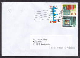 Netherlands: Cover, 2022, 3 Stamps, Landscape, Windmill, Mill, Cow, Christmas, Present, Candle (traces Of Use) - Covers & Documents