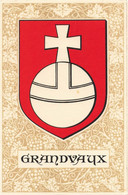 Drapeau Armoiries Commune De Grandvaux ( Feuillet De Papier Sans Le Carton Au Dos Pour En Faire Une Carte Postale) Bourg - Grandvaux
