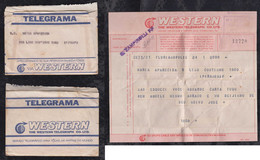 Brazil Brasil 1969 TELEGRAM TELEGRAMA THE WESTERN TELEGRAH Florianopolis To IPIRINGA SAO PAULO - Lettres & Documents