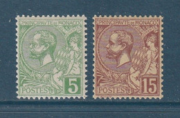 ⭐ Monaco - YT N° 22 Et 24 - Neuf Sans Charnière - 1901 ⭐ - Unused Stamps
