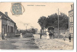 CPA 80 Longueau La Route D'Amiens Et Le Train - Longueau