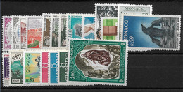 Monaco Année Complète 1971, 20 Timbres**/ Neufs Sans Charnière. Cote 50€. - Volledige Jaargang