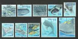 JAPAN 2021 MARINE LIFE PART 5 WHALE SHARK COMP. SET OF 10 STAMPS IN FINE USED   (**) - Usati