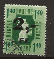 Hungary 1953 Parcel Stamp  2.- Overprint On 1.49 Mi Ordinar Stamp 955  -  Mi 2 Parcel Stamp, Cancelled - Postpaketten