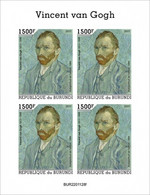 Burundi 2022, Art, Van Gogh II, 4val In BF IMPERFORATED - Unused Stamps