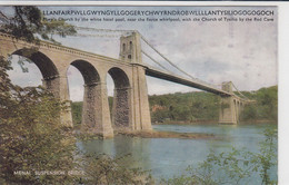 Menai Suspension Bridge, Anglesey, Wales ! Proper Name At Top ! - Anglesey