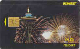 USWEST : UW022 $10 Seattle Space Needle Fireworks MINT - [2] Chip Cards
