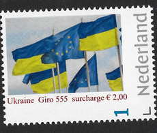 Nederland  2022-1  Support UKRAINE  GIRO 555 SURCHARGE STAMP      Postfris/mnh/neuf - Neufs