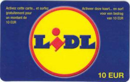 BEL_SURF : BSCR14 10 EUR LIDL (logo) USED Exp: 31/DEC/2003 - To Identify