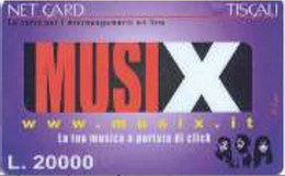 ITALY : ITA12A (12)20000 TISCALI NetCard MusiX.it MINT Exp: 31/12/2001 - To Identify