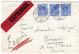 59002 - Niederlande - 1932 - 3@12.5c Wilhelmina A EilBf SGRAVENHAGE -> Belgien - Lettres & Documents