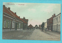 * Westmalle (Antwerpen - Anvers) * (A. Mortelmans - KLEUR) Dorpstraat, Tramway, Vélo, Animée, TOP, Rare, Old - Malle