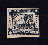 BUENOS AIRES 1858 TIMBRE N°1 NEUF** TIMBRE VRAI OU FAUX ? - Buenos Aires (1858-1864)