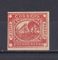 BUENOS AIRES 1858 TIMBRE N°3 NEUF** TIMBRE VRAI OU FAUX ? - Buenos Aires (1858-1864)