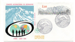 FDC --1984 -- Congrès International De Géographie .. .cachet  PARIS - 75.......à  Saisir - 1980-1989