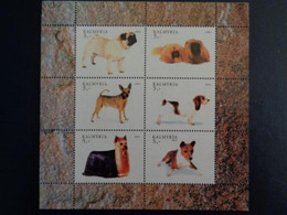 KALMOUKIE 2003 BLOC 6 TIMBRES ** - CHIENS DIVERS - Federative Social Soviet Republic