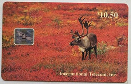 Alaska International Telecom $10.50 Bull Caribou In Fall- Denali National Park - [2] Chip Cards