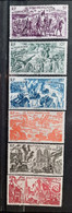 France Grandes Séries Coloniales 1946 Tchad Au Rhin A.E.F. PA44/49  (*)TB Cote 15€ - 1946 Tchad Au Rhin