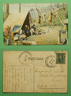 CPA Voyagée 1907 Old Post Card Hunting Scene In Oregon Hunter Deer Hunting Camp Chasse Cervidés Campement De Chasseurs - Altri & Non Classificati