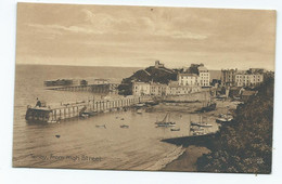 Wales Postcard Unused Tenby From High Street - Pembrokeshire