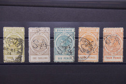 AUSTRALIE DU SUD -  5 Valeurs Perforés SA - L 122559 - Used Stamps