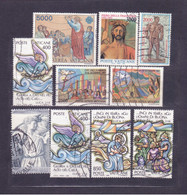 Vatikan - 10 Známek 1980 1990 - Used Stamps