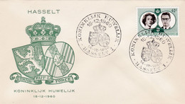 Enveloppe FDC 1169 Mariage Royale Koninklijk Huwelijk Hasselt - 1951-1960