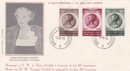Enveloppe FDC 991 à 993 Reine Elisabeth Koningin Elisabeth - 1951-1960