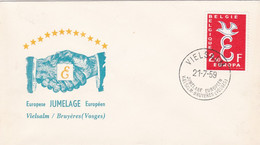 Enveloppe FDC 1064 Europa Jumelage Européen Vielsalm Bruyères Vosges - 1951-1960