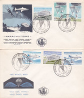 Enveloppe FDC 1133 à 1138 Parachutisme Avion Aircraft Airplane Skydiving - 1951-1960