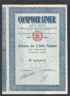 ACTION DE 2500 F AU PORTEUR - COMPTOIR LINIER - PARIS - A - C