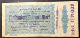 GERMANIA ALEMANIA GERMANY 500000000 Mark 1923 Gutschein LOTTO 3905 - Administración De La Deuda