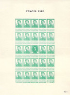 Pellens - Reimpression Privée - Essais De Couleur 1912 - 10 Feuillets De 24 Timbres - Essais & Réimpressions