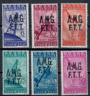 ITALIA - TRIESTE ZONA  A - AMG FTT - 1947 - POSTA  AEREA SERIE COMPLETA - MH/* - Airmail