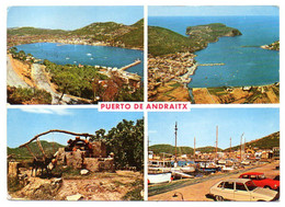 Espagne-- MALLORCA -ANDRAITX--1974--Multivues (âne,vues Aériennes,voitures) ..timbre....cachet........à  Saisir - Mallorca