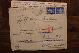 Allemagne France 1944 Eberswalde LAGER Censure Ae Enveloppe Cover Reich STO Paire Petain - Guerra Del 1939-45