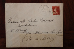 1915 Montfort-l'Amaury Blessy Aire Sur La Lys Cover Ww1 Wk1 Armée Belge Voir Dos - Belgisch Leger