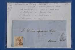 N4 ESPANA BELLE LETTRE 1868 + ANDALUCIA  ALTA PETIT BUREAU ANTEQUERA  POUR OSUNA+ AFFRANCH.  INTERESSANT - Covers & Documents