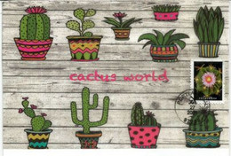 Cactus World Serie (USA)    Forever Cactus Stamp.   Maximum-card - Storia Postale