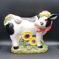 ✅Vintage Vache Bandana Creamer 1970 Céramique TBE #peintmain #cow #vintage - Non Classificati