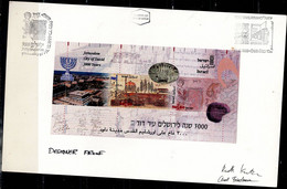 ISRAEL 1995 JERUSALEM 3000 YEARS BLOCK PROOF VF!! - Ongetande, Proeven & Plaatfouten