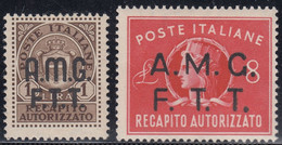 Trieste AMG-FTT Recapito Autorizzato Sass. 1/2 MH* MNH** Cv 20 - Revenue Stamps