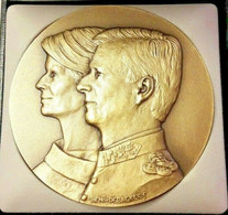 Médaille Commémorative:Le Roi Et La Reine Philippe Et Mathilde/Herdenkingspenning: Koning En Koningin Filip En Mathilde - Autres & Non Classés