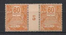 GUADELOUPE - 1904 - Taxe TT N°Yv. 21 - 60c Jaune-brun - Paire Millésimée 5 - Neuf * / MH VF - Timbres-taxe